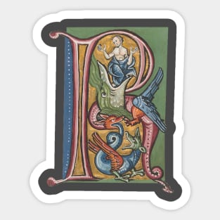 Illuminated Initial R Sticker